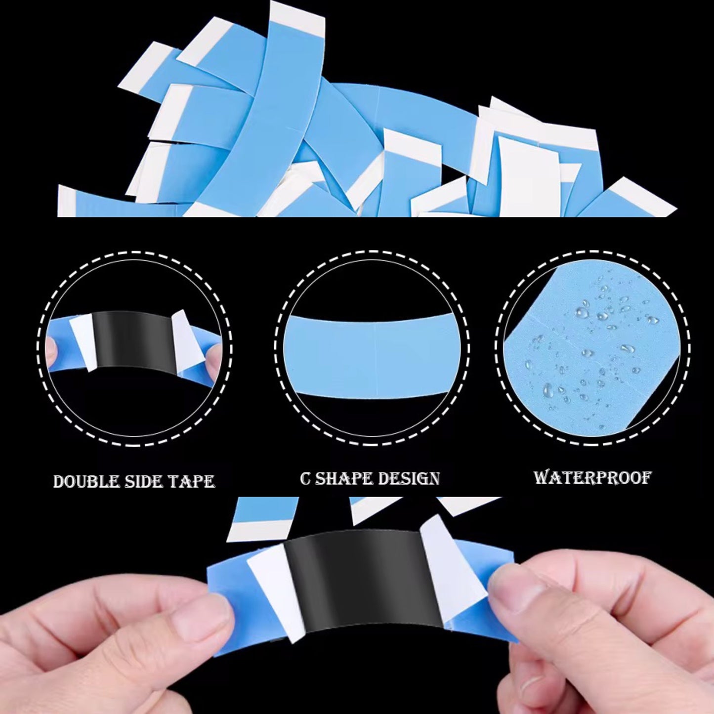 Strong Waterproof Double sided lace tape (36pieces in a pack )